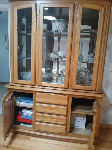 Photo of free Beautiful oak display case (Ortega Park, Sunnyvale) #2