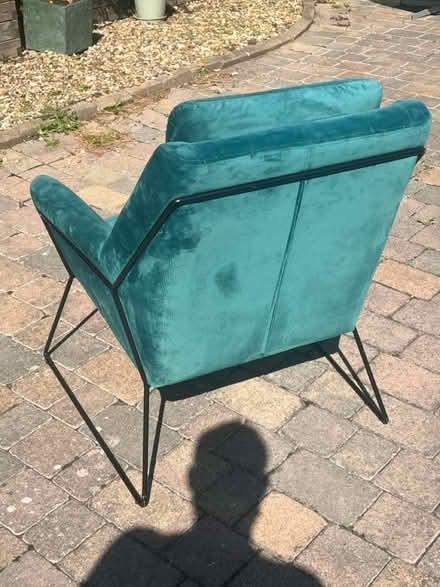 Photo of free Green velvet Dunelm chair (Chessington - KT9) #3