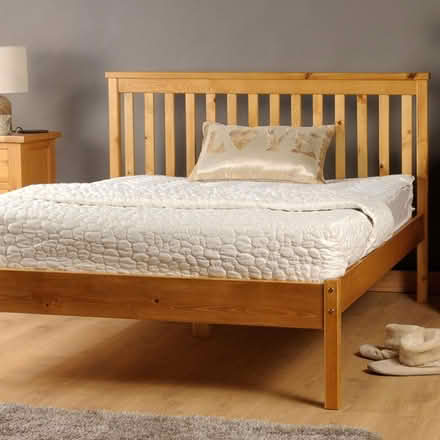 Photo of free IKEA Euro King Size pine bed frame (BA2) #1
