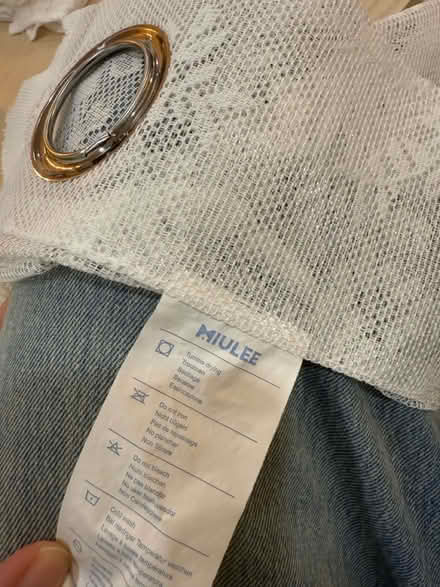 Photo of free 2 panels -Sheer White Lace Curtains (Raritan) #3