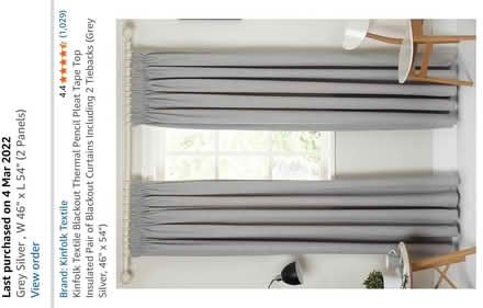 Photo of free 2 matching pairs thermal blackout curtains silver grey (Spondon DE21) #4