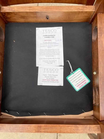 Photo of free Tesco Dining Chairs (Goldington, Bedford) #3