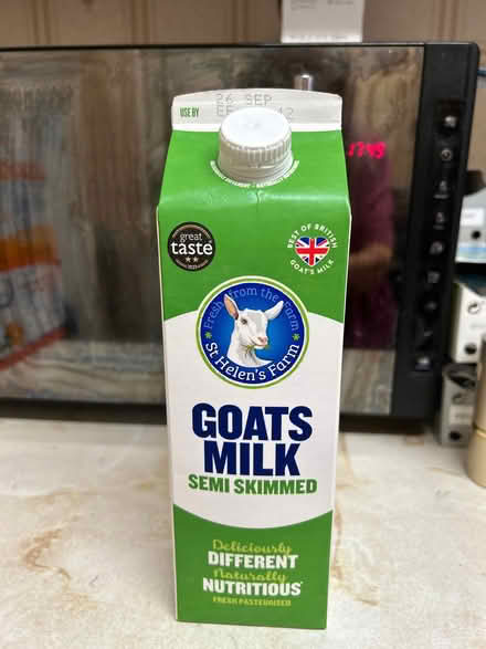 Photo of free 1 ltr carton of semi-skimmed goat’s milk, tiny amount usef (Monks Hill CR2) #1