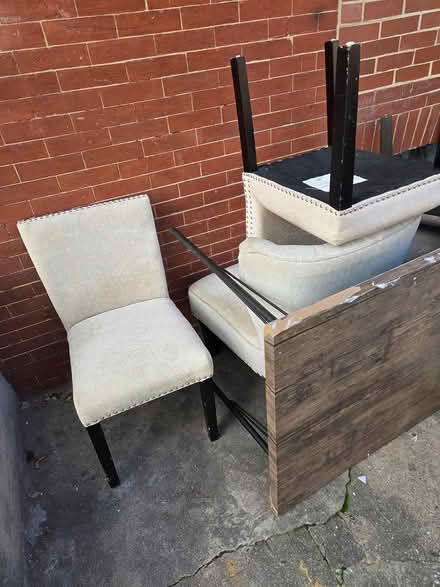 Photo of free Sofa, chairs, table, and bench (1813 W Lombard St) #2