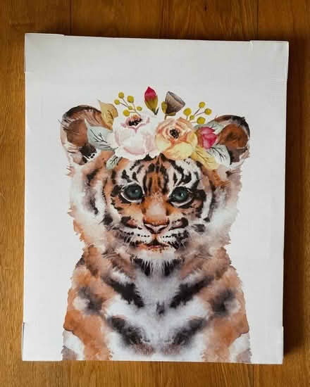 Photo of free Tiger cub print on canvas (Hinchley Wood KT10) #1