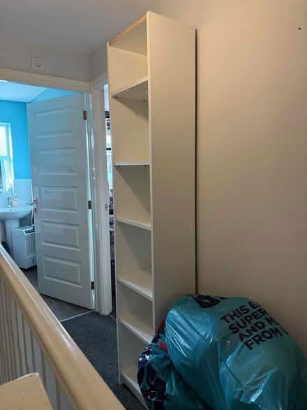 Photo of free Tall white thin bookcase (Gorton M18) #1