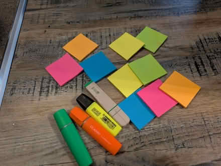 Photo of free Small post it notes and highlighters (Heaton) #1