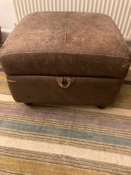 Photo of free Leather foot stool (Kingsway) #1