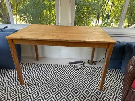 Photo of free Stained Pine Table (Wattles and Squirrel) #1