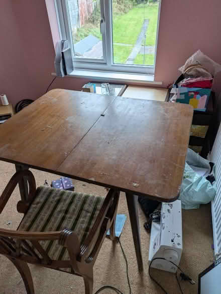 Photo of free Mid Century Extendable table - used for art (Chesterfield S40) #1