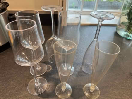 Photo of free Plastic wine glasses (SE11) #1