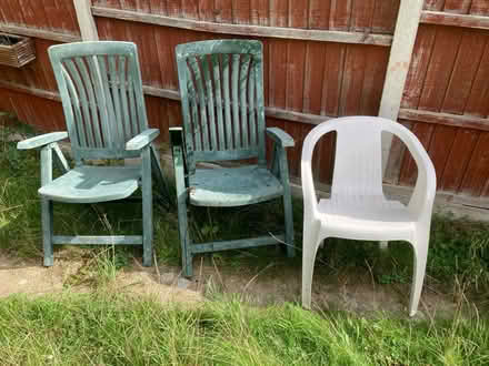 Photo of free Old plastic garden chairs (Snodhurst ME5) #1