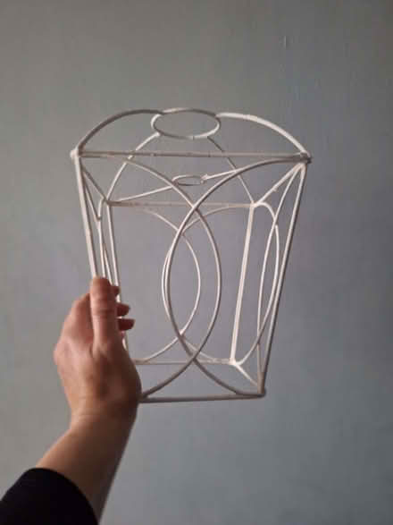 Photo of free Lampshade, metal, cream colour and lampshade parchment. (Canford Heath BH17) #2
