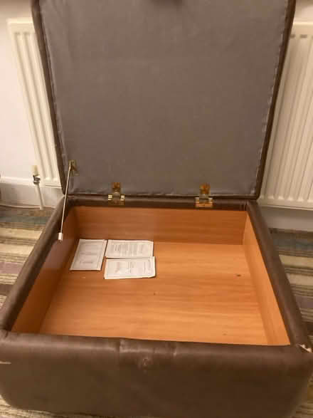 Photo of free Leather foot stool (Kingsway) #2