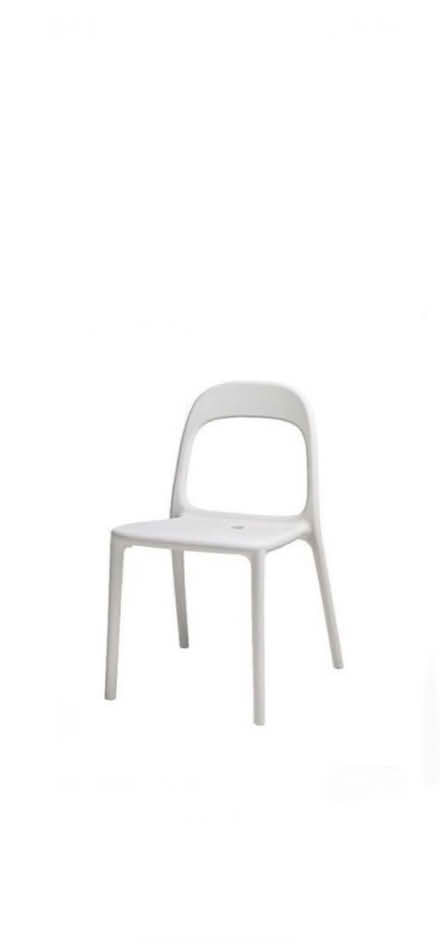 Photo of Ikea urban white plastic adult chair (Dunbar EH42) #1