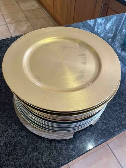 Photo of free silver/gold serving plates (Beckenham) #1