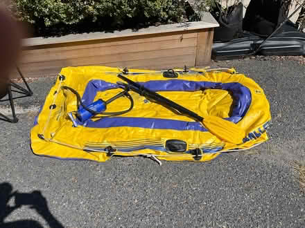 Photo of free Inflatable rowboat with pump + oars (Central Square, Cambridge) #1