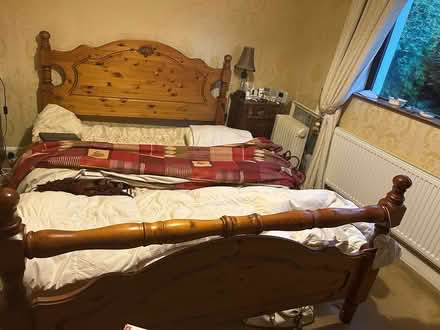 Photo of free King size wooden bed frame (Clonee) #1