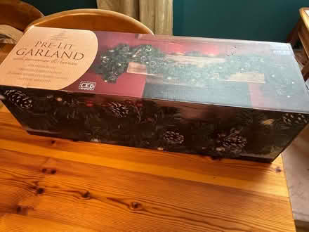 Photo of free Pre-lit Christmas garland with pinecones & berries (Ebley GL5) #3