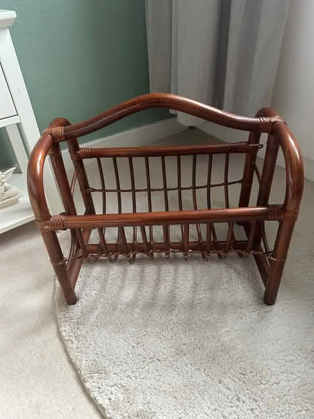 Photo of free Wooden magazine/newspaper rack (Colinton Mains EH13) #1