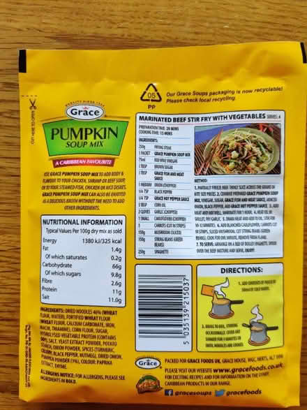 Photo of free 2 x packets Grace pumpkin soup mix (Westbourne Park W11) #2