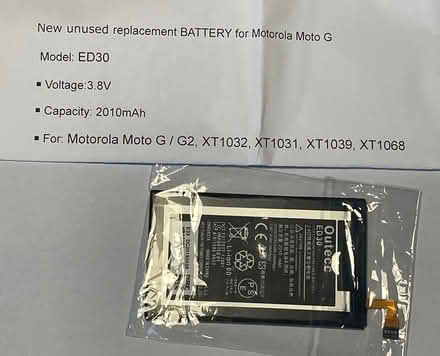 Photo of free New battery for Motorola G (ealing W5) #1