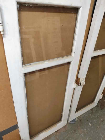Photo of free Vintage cabinet doors, with glass (Westmont) #2