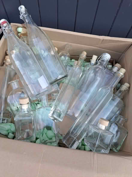 Photo of free Box of bottles, stoppers & heat-shrinks (Beeley DE4) #1