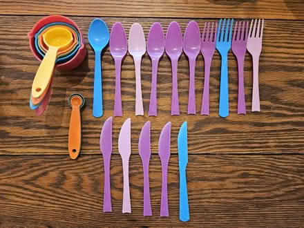 Photo of free Plastic cutlery and measuring cups (Bath) #1