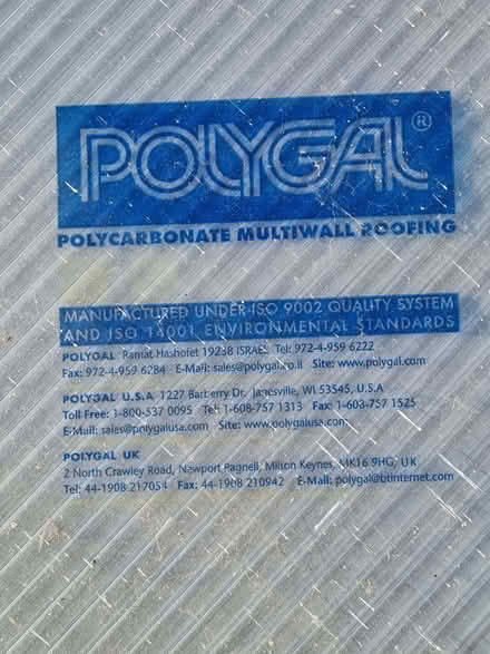 Photo of free Two polycarbonate roofing sheets (Tewin AL6) #3