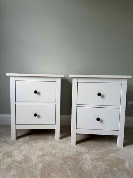 Photo of free 2 White ikea bedside tables (Southend on sea SS1) #1