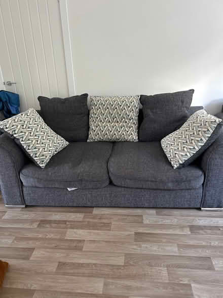 Photo of free Grey 2 seater couch and armchair (New Moston M40) #1