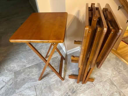 Photo of free Set of 4 Wooden TV Trays (South Bowie) #1