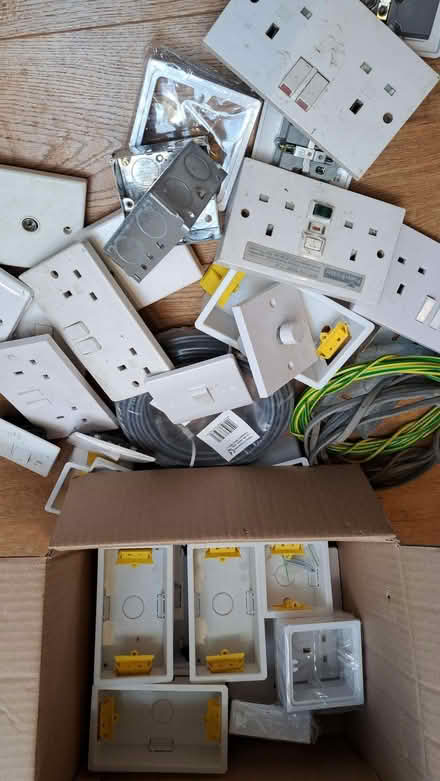 Photo of free Box of electrical items - sockets, switches, boxes etc. (Patcham BN1) #1
