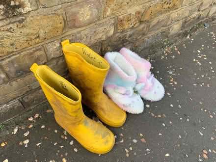 Photo of free Kids wellies and slippers (TW12 (Hampton)) #1