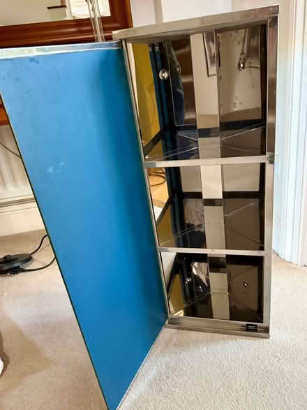 Photo of free Bathroom corner cabinet with mirrored door. (Cambrian Gate TW10) #1