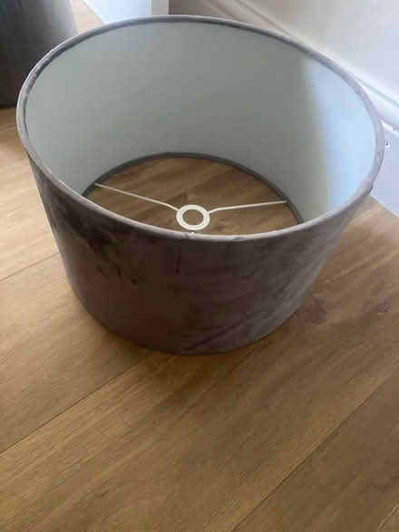 Photo of free Large Grey suede lampshade (Bognor regis PO22) #1