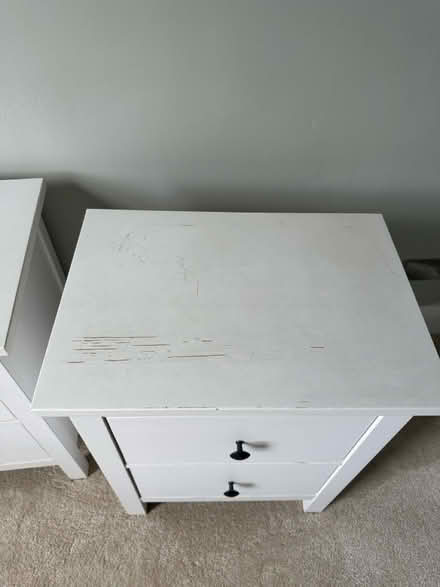 Photo of free 2 White ikea bedside tables (Southend on sea SS1) #2