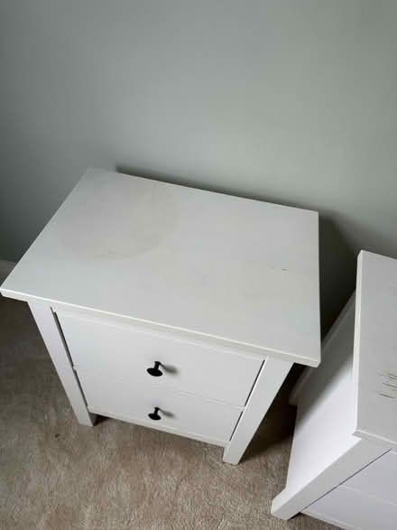Photo of free 2 White ikea bedside tables (Southend on sea SS1) #3