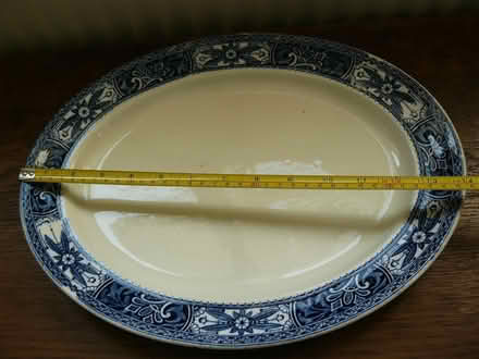 Photo of free Vintage Blue & White Serving Plate (Woodside WD25) #3