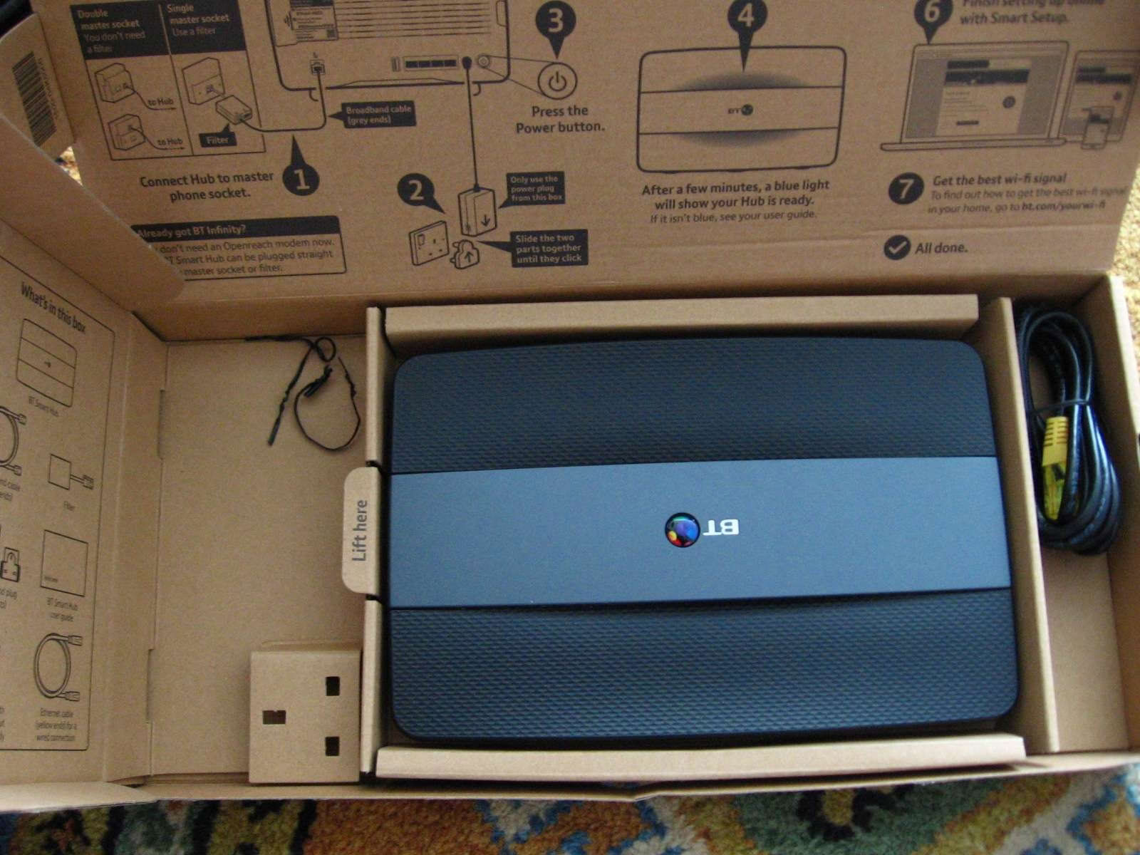 Free: BT Smart Hub in box missing power cable etc (Coppull PR7 ...