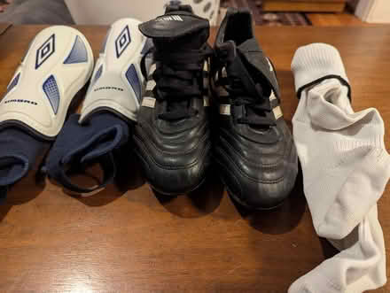 Photo of free Women's 8.5 soccer cleats & gear (Hill East) #2