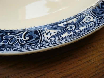 Photo of free Vintage Blue & White Serving Plate (Woodside WD25) #2