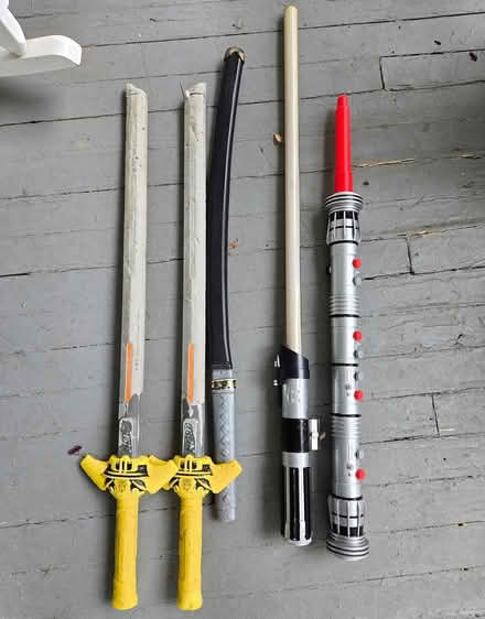 Photo of free 2 lightsabers, 2 nerf swords (Tenleytown) #1