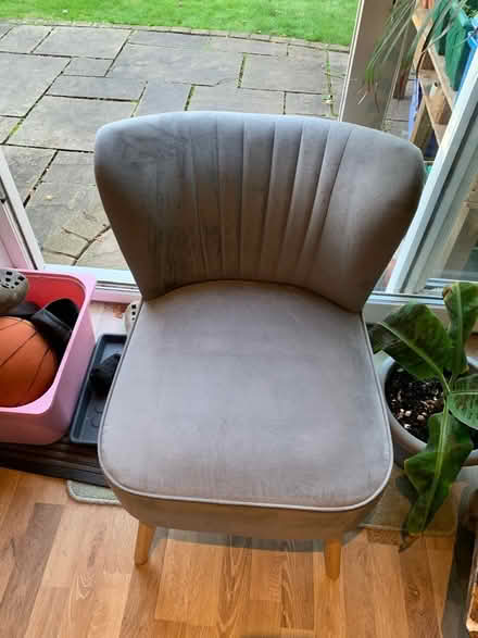 Photo of free Velvet sofa chair vgc (Northfield B31) #1