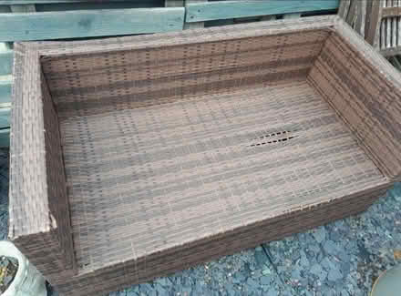 Photo of free Rattan garden sofa with cusions (Tarring west worthing BN13) #1