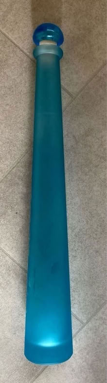 Photo of free Empty blue glass bottle 13” tall (Abbey Wood SE2) #1