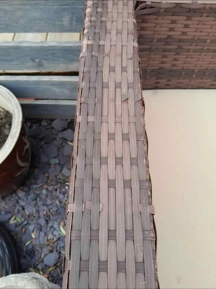 Photo of free Rattan garden sofa with cusions (Tarring west worthing BN13) #2