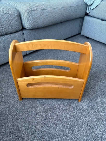 Photo of free Wooden magazine rack (Waterlooville PO7) #2