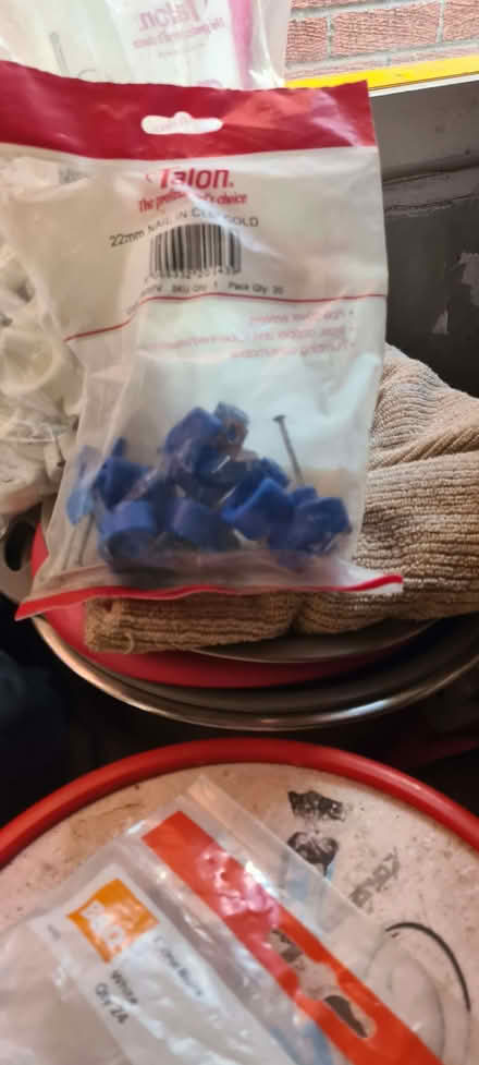 Photo of free Pipe clips and blocks (Crag Bank LA5) #2